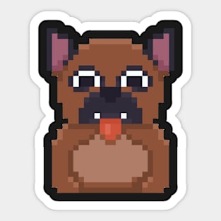 Pixel Puppy Pug Sticker